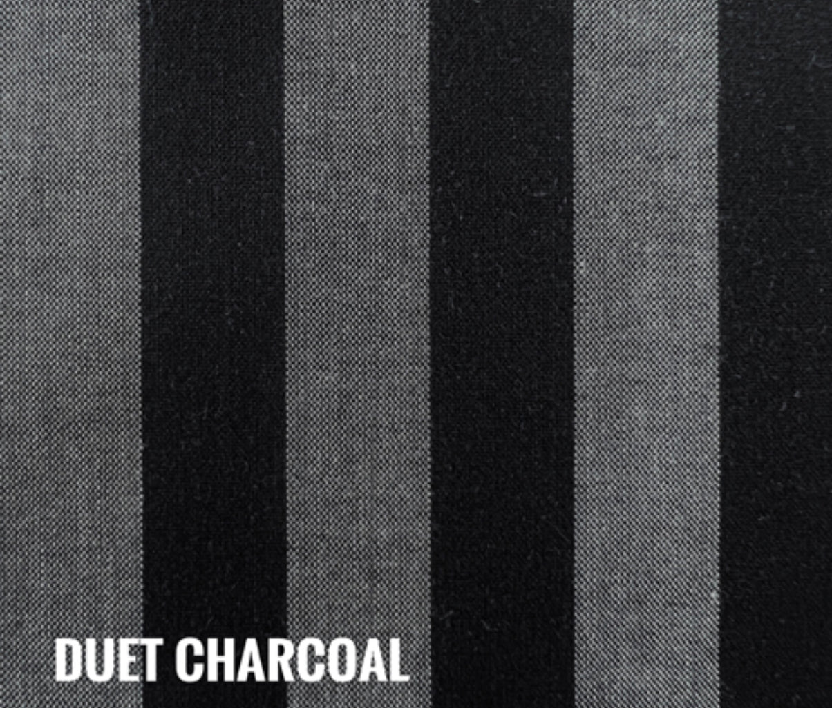 Fabric Journey & Co: Stripe/ Duet Charcoal