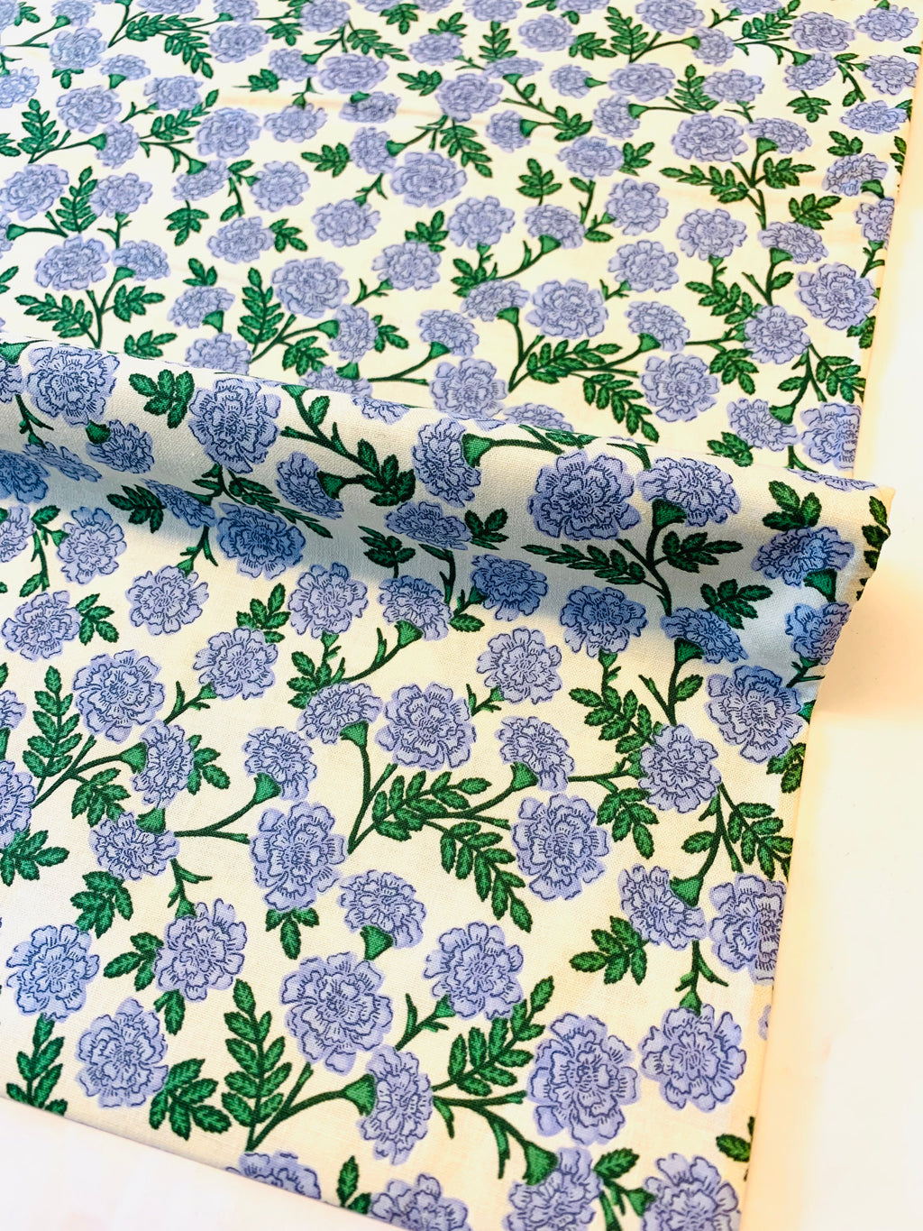 Cotton and Steel/ Rifle Paper Co/ Bramble: Dianthus Blue