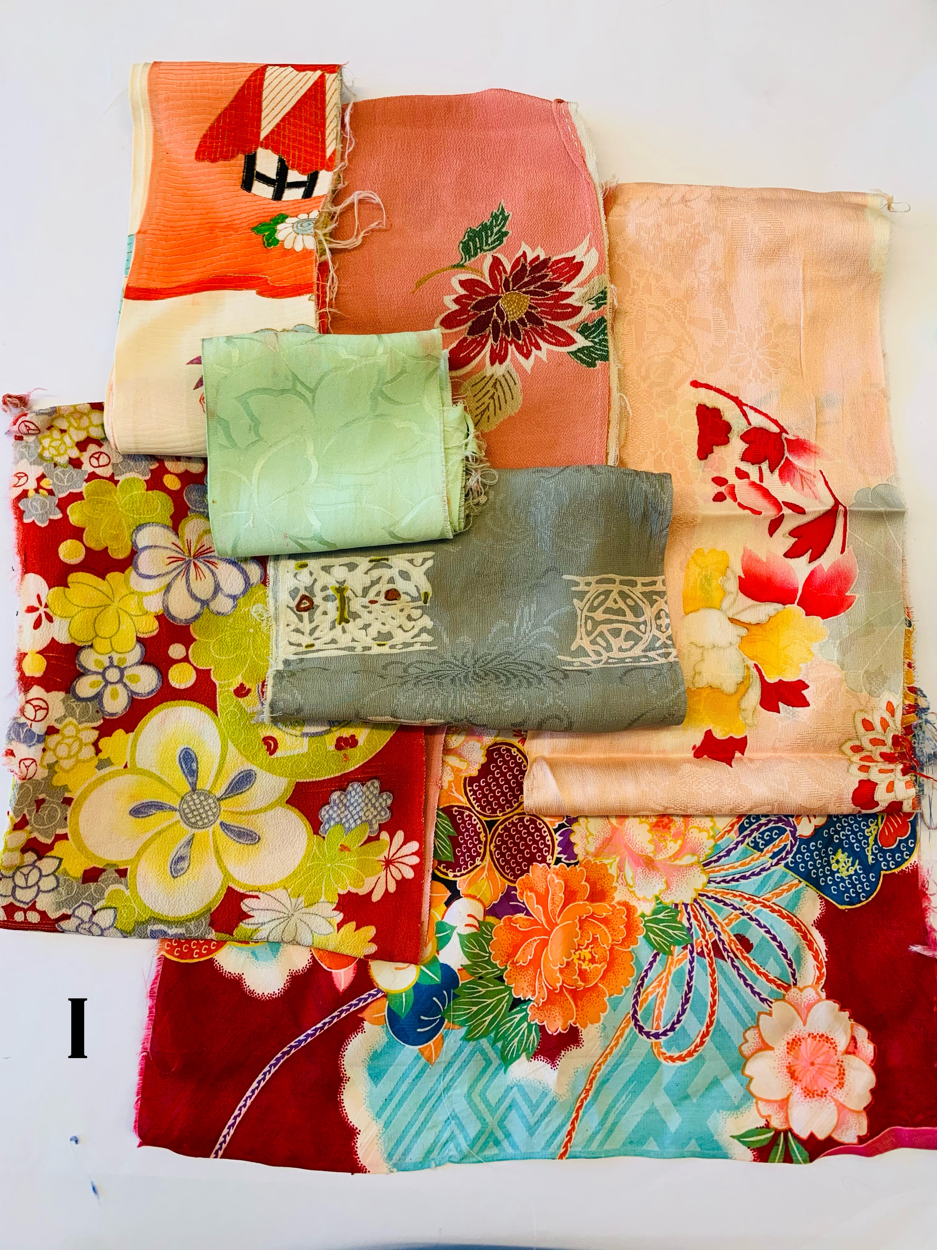 Japanese Silk Remnant Mixed Bundle/ Various