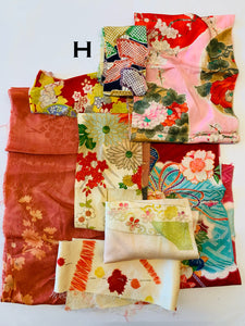 Japanese Silk Remnant Mixed Bundle/ Various