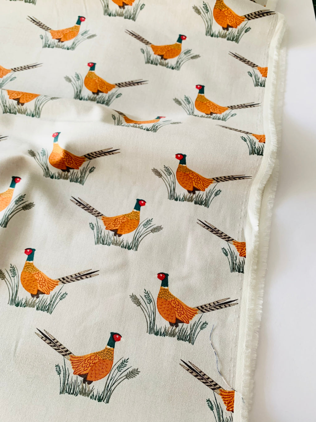 Lewis & Irene Country Life Reloved: Pheasants on Dark Cream