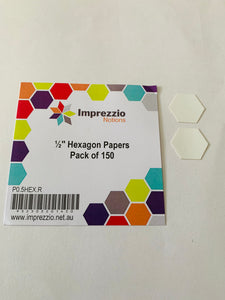 Imprezzio 1/2” hexagon papers