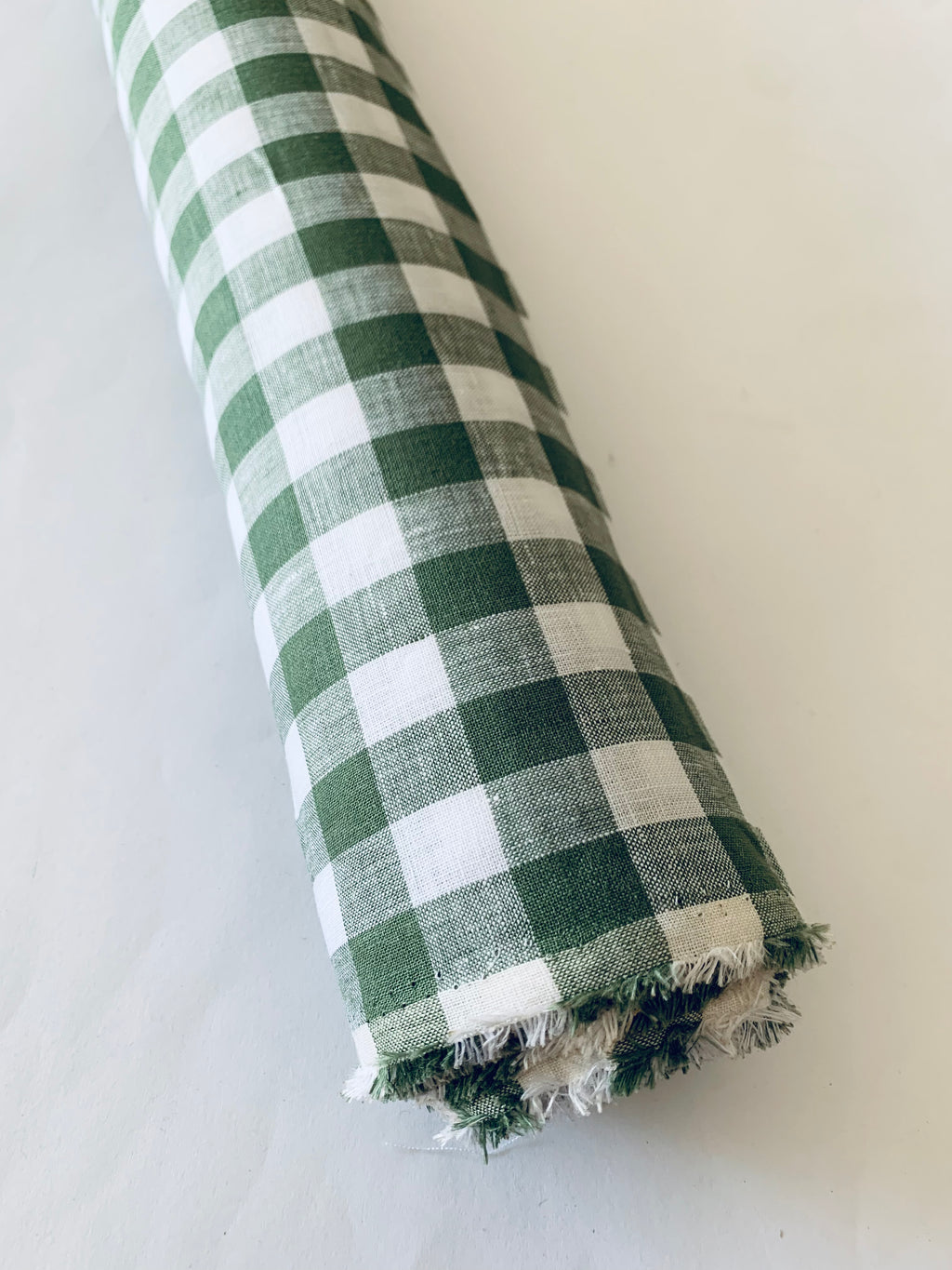 Colette Linen check: Forest Green