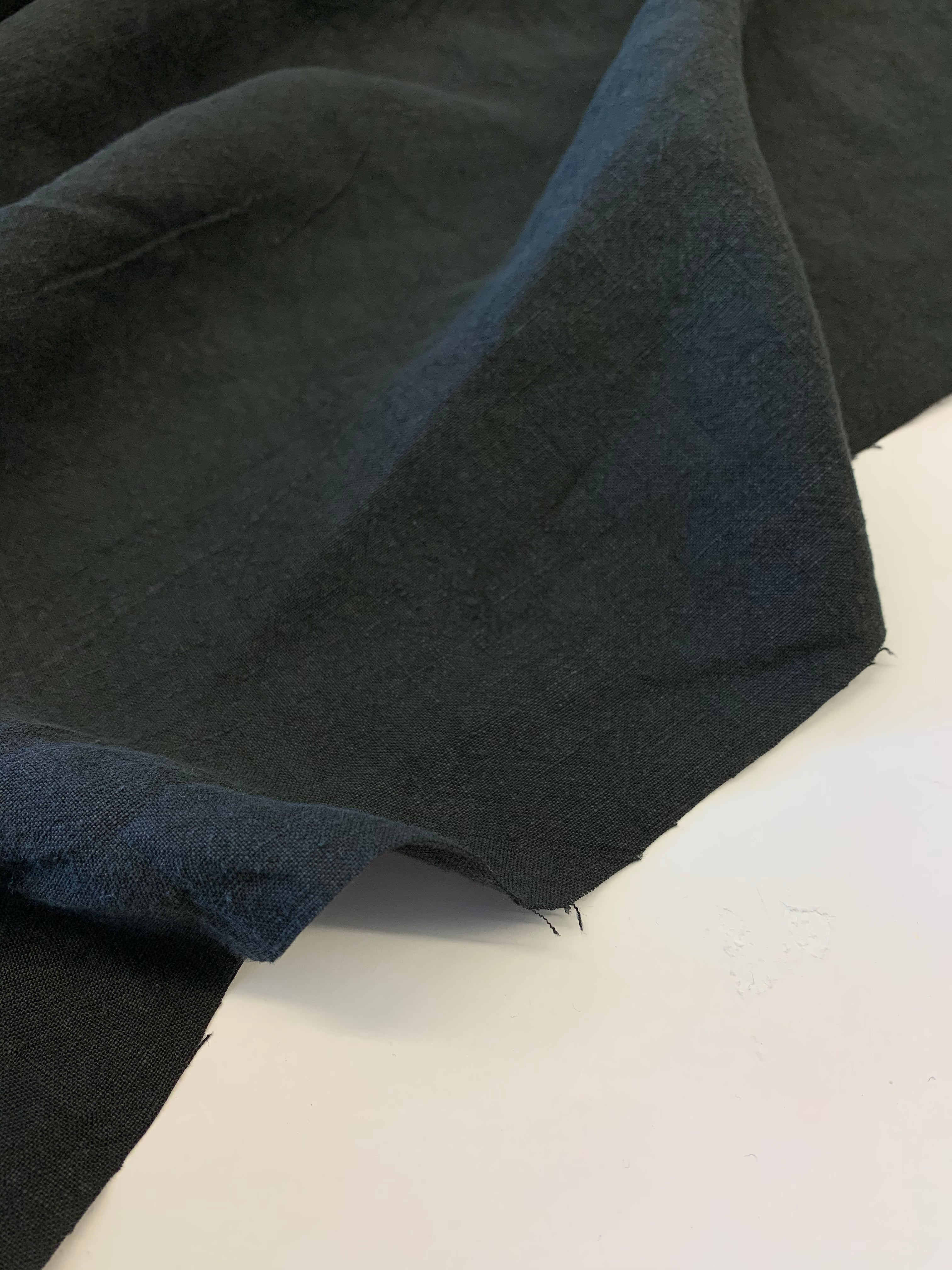 Antique Wash Linen in Black