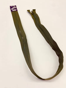 Chunky Open End Zipper: 75cm Khaki