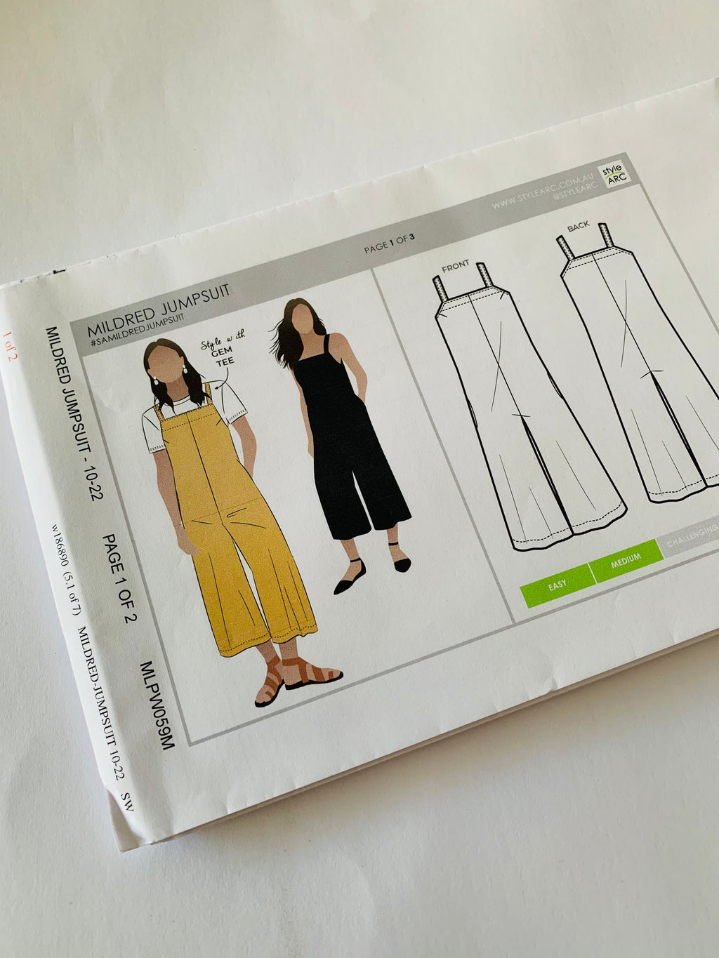 SALE  Style Arc: Mildred Jumpsuit sewing pattern