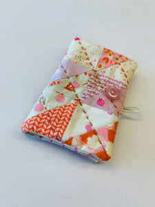 Hand Pieced and Quilted Sewing Book/ Pinks