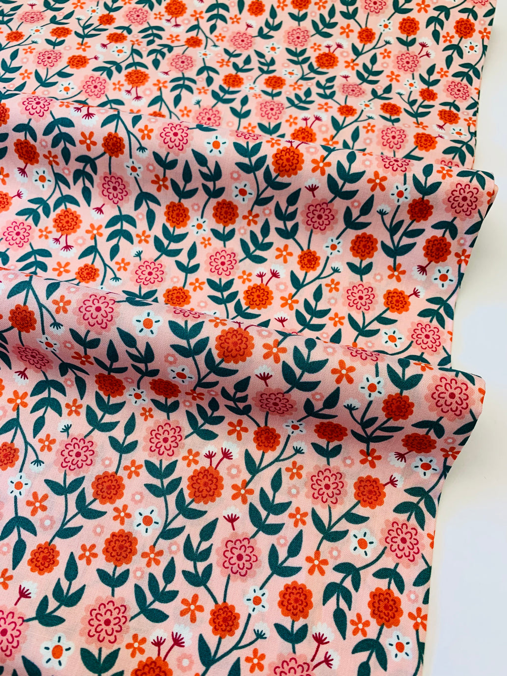 Summer Garden in Watermelon by Felicity Fabrics