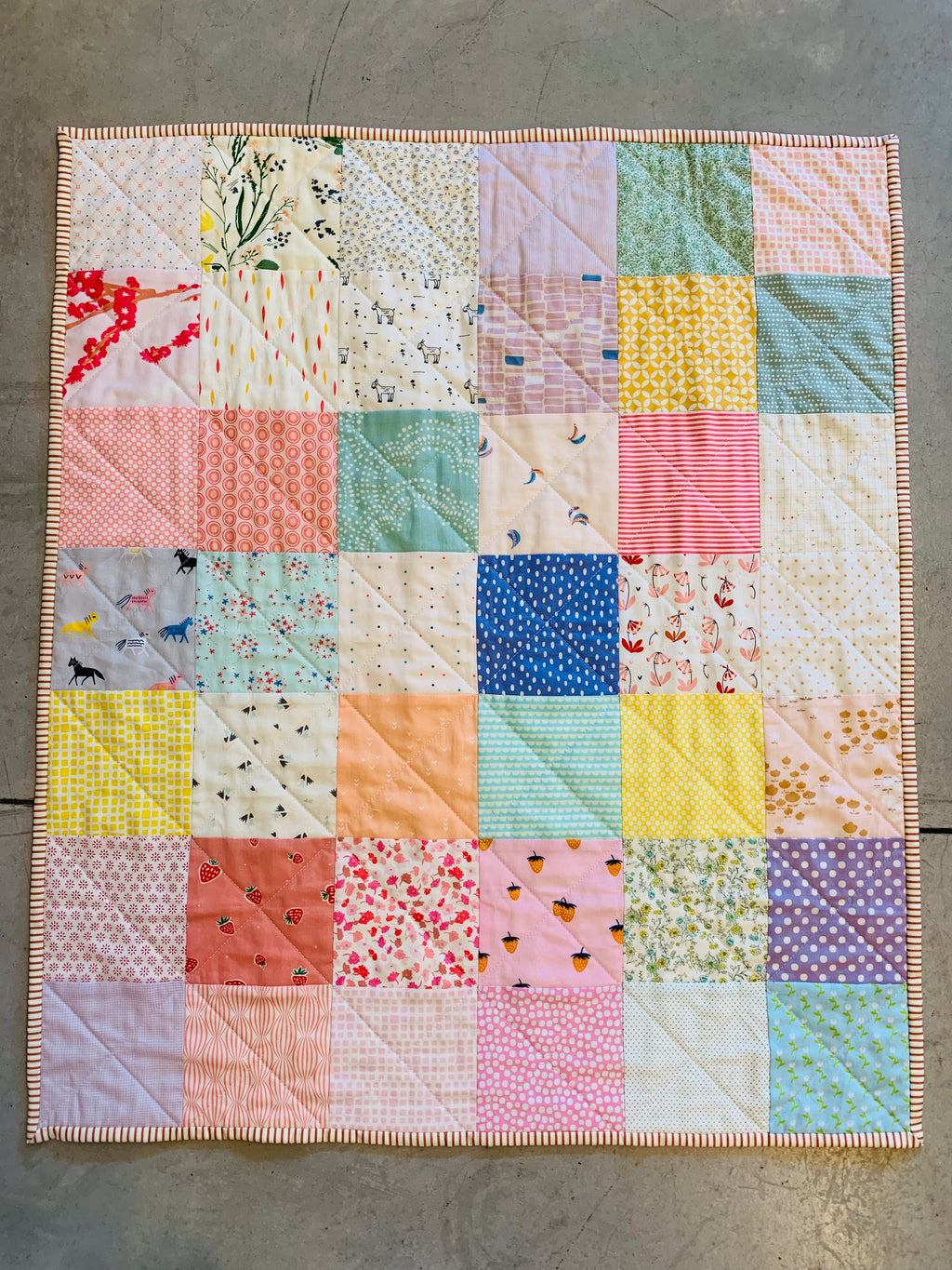 The Selvedge Society Baby Quilt: Scrappy Squares