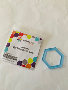 Imprezzio 1” Hexagon iSpy Template: 1/4” seam