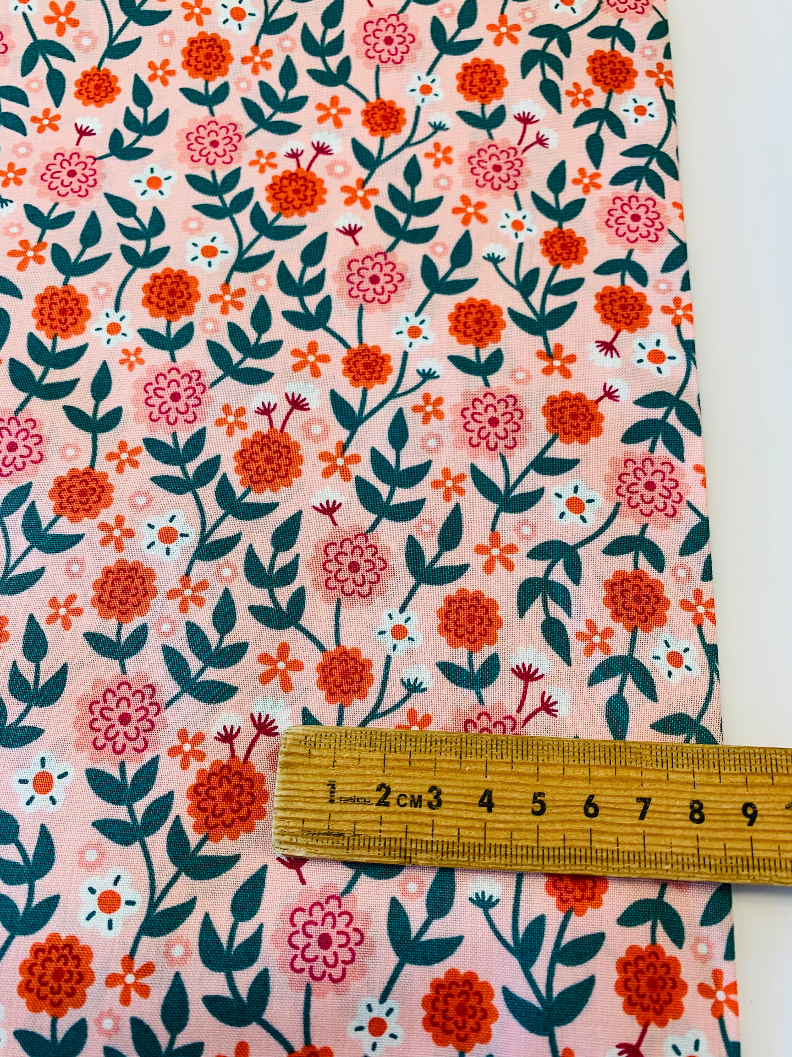 Summer Garden in Watermelon by Felicity Fabrics