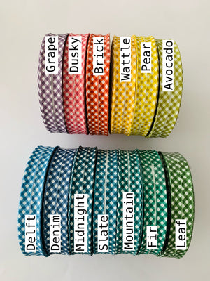 The Selvedge Society cotton bias binding: CLASSIC CHECK