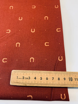Figo Fabrics Lucky Charms/ Horseshoe in Dark Brown