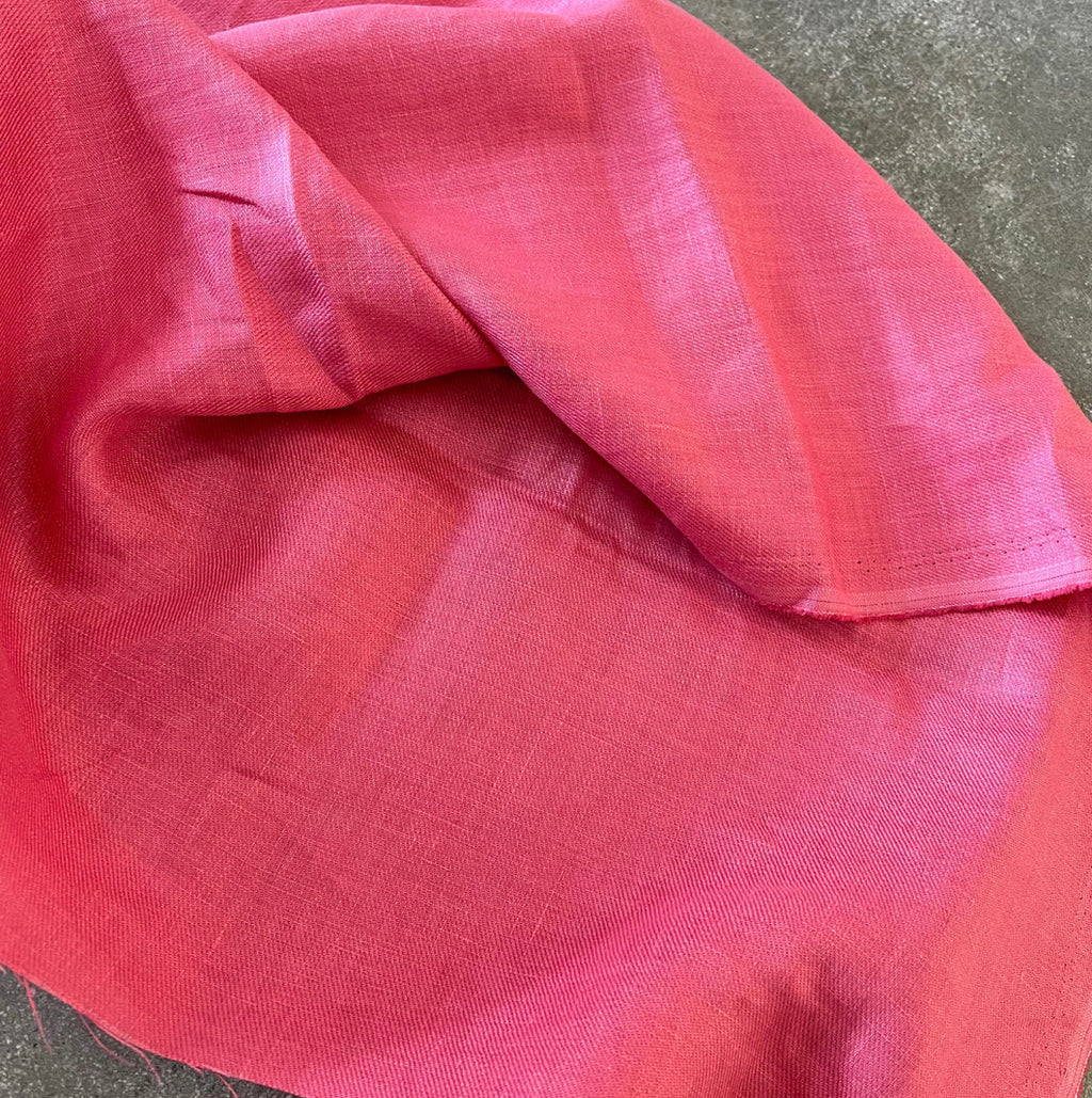 FLAX/ Heavy Weight Linen Twill in Pink