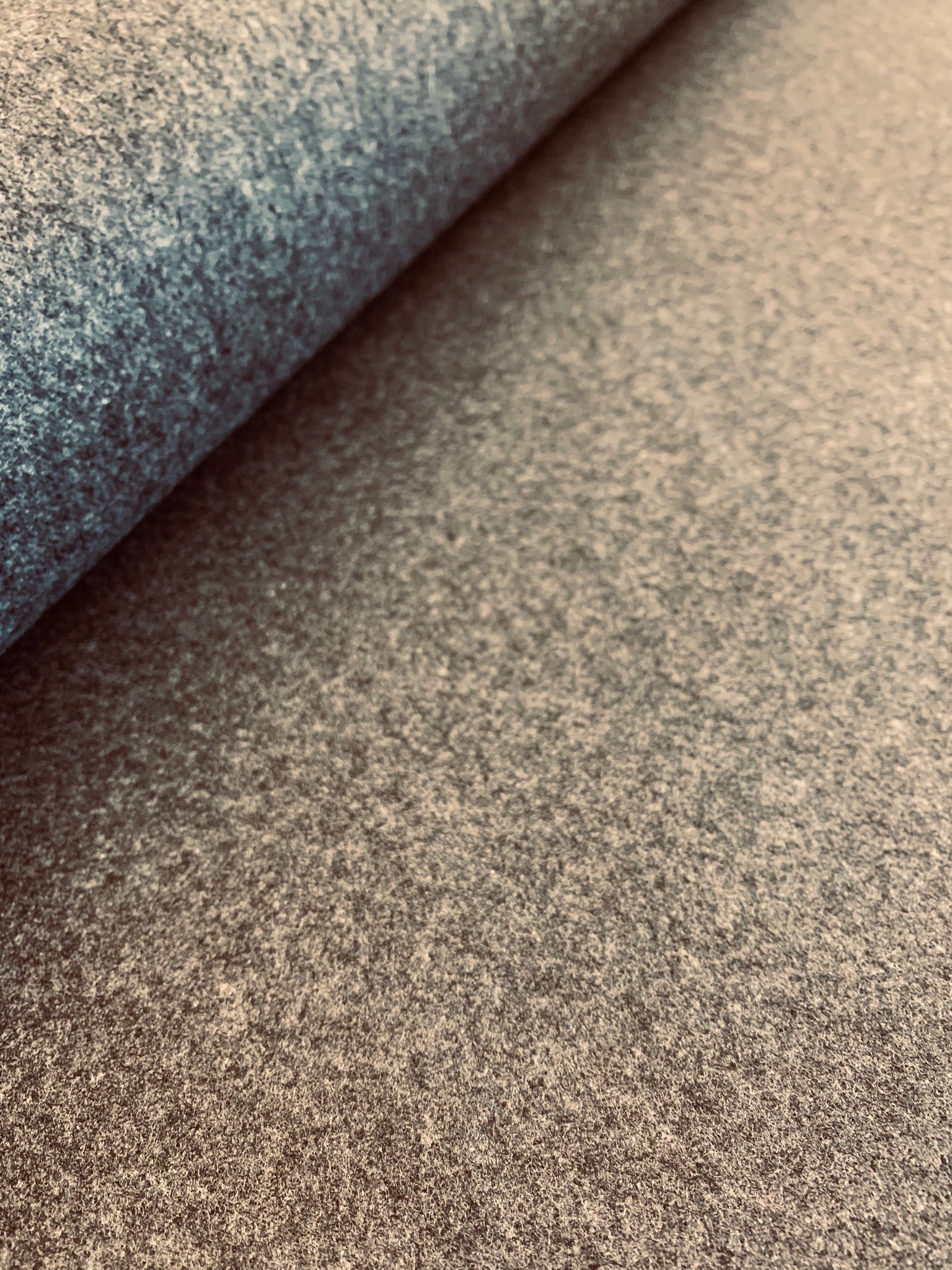 Charcoal wool felt coating fabric