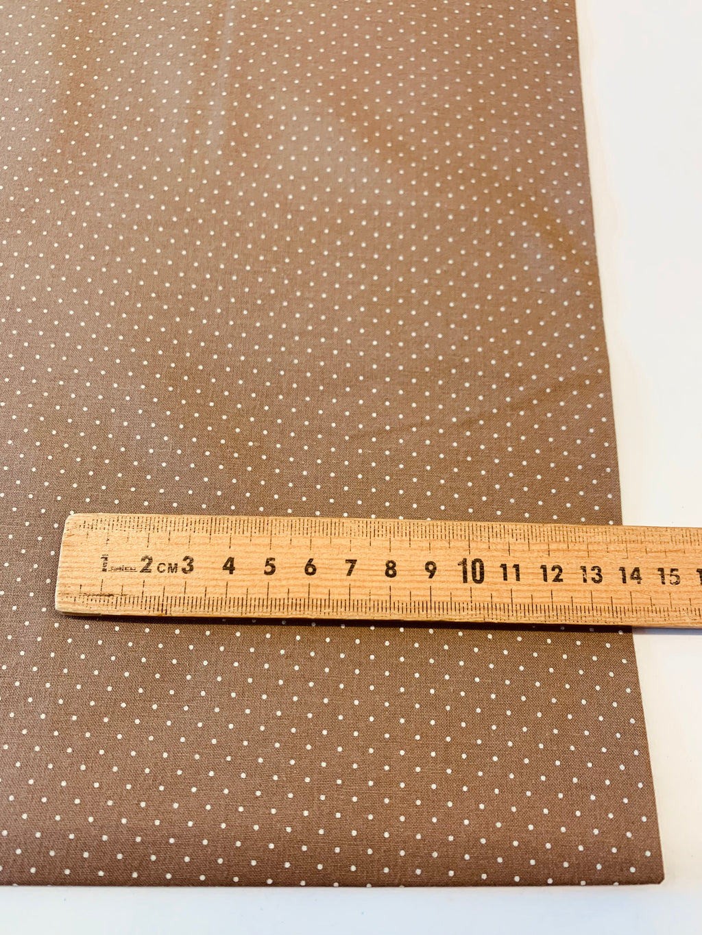 Handworks Japanese cotton/ Dots in Cocoa