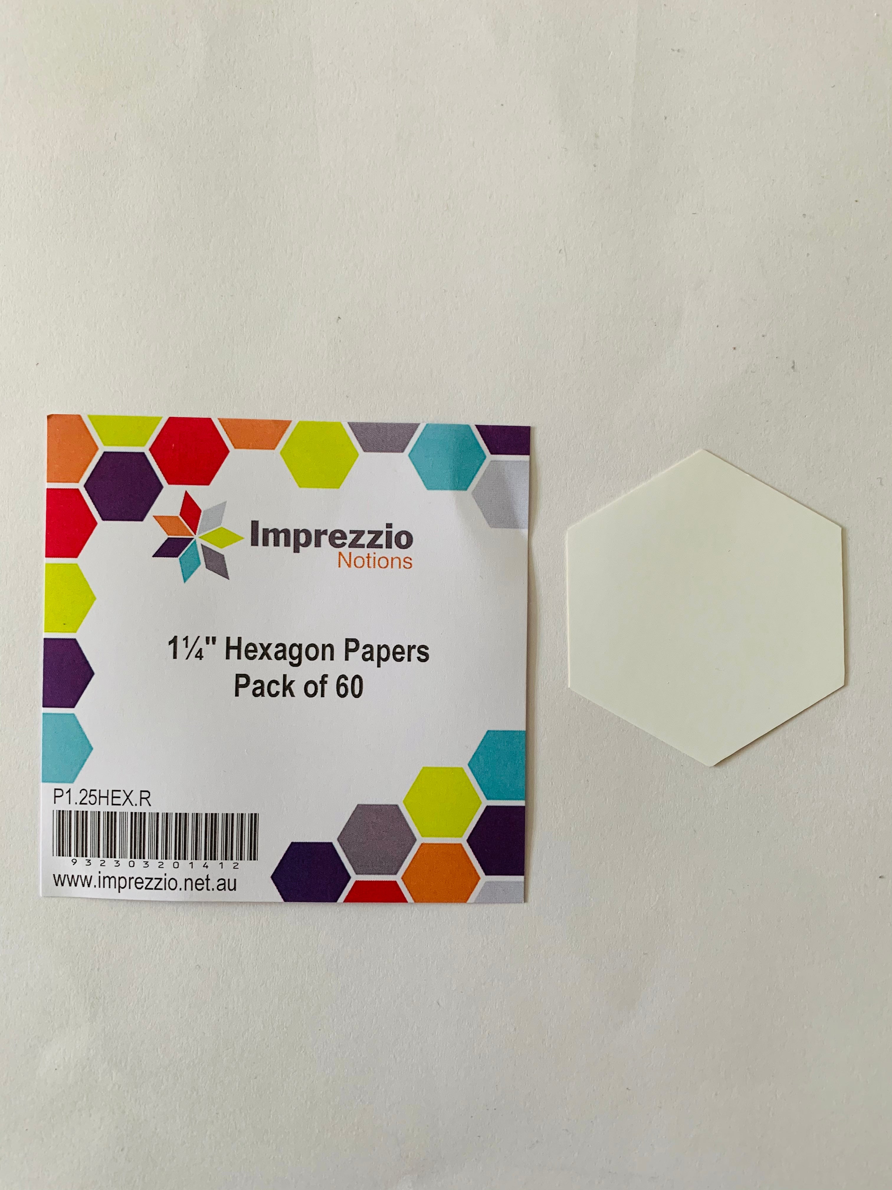 Imprezzio 1 1/4” hexagon papers