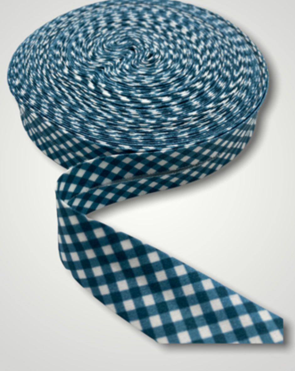 The Selvedge Society cotton bias binding: CLASSIC CHECK