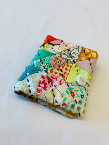 Hand Pieced and Quilted Sewing Book/ Mini Multi