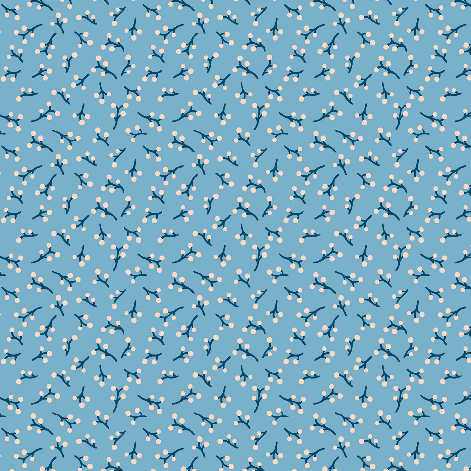 RJR: Whimsical Fleur de Joy/ Twig Toss in Blue Rain
