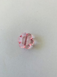 Clear pink flower buttons: 20mm