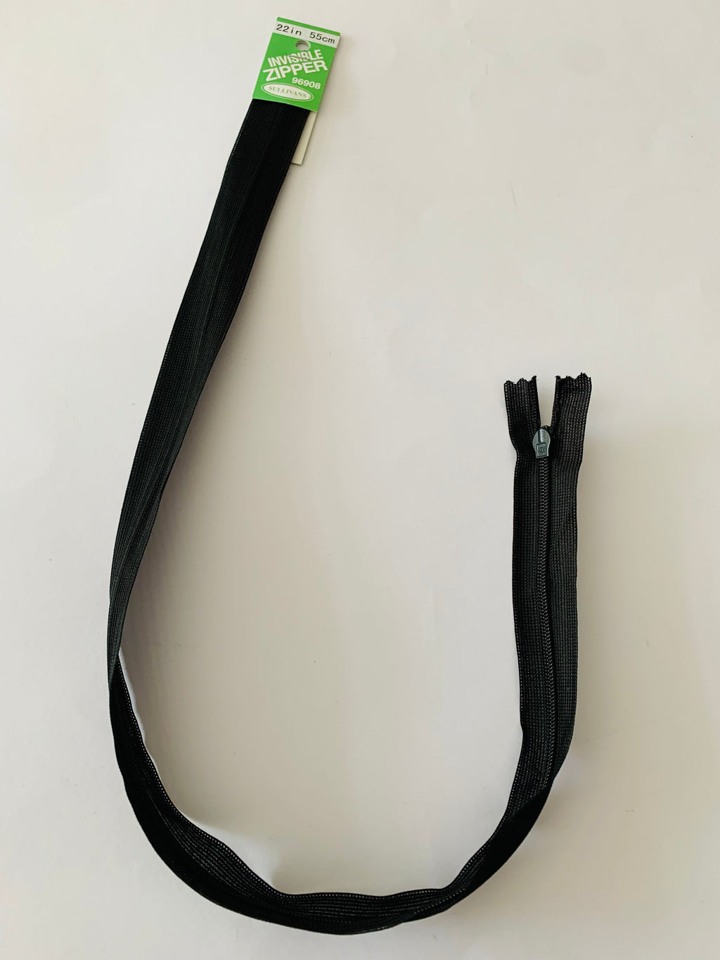 Sullivans 55cm Invisible Zipper: Black