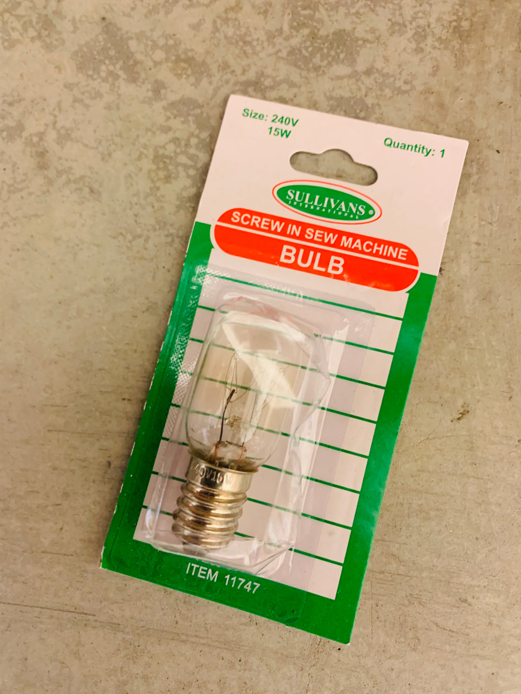 Sullivans sewing machine bulb: Screw in