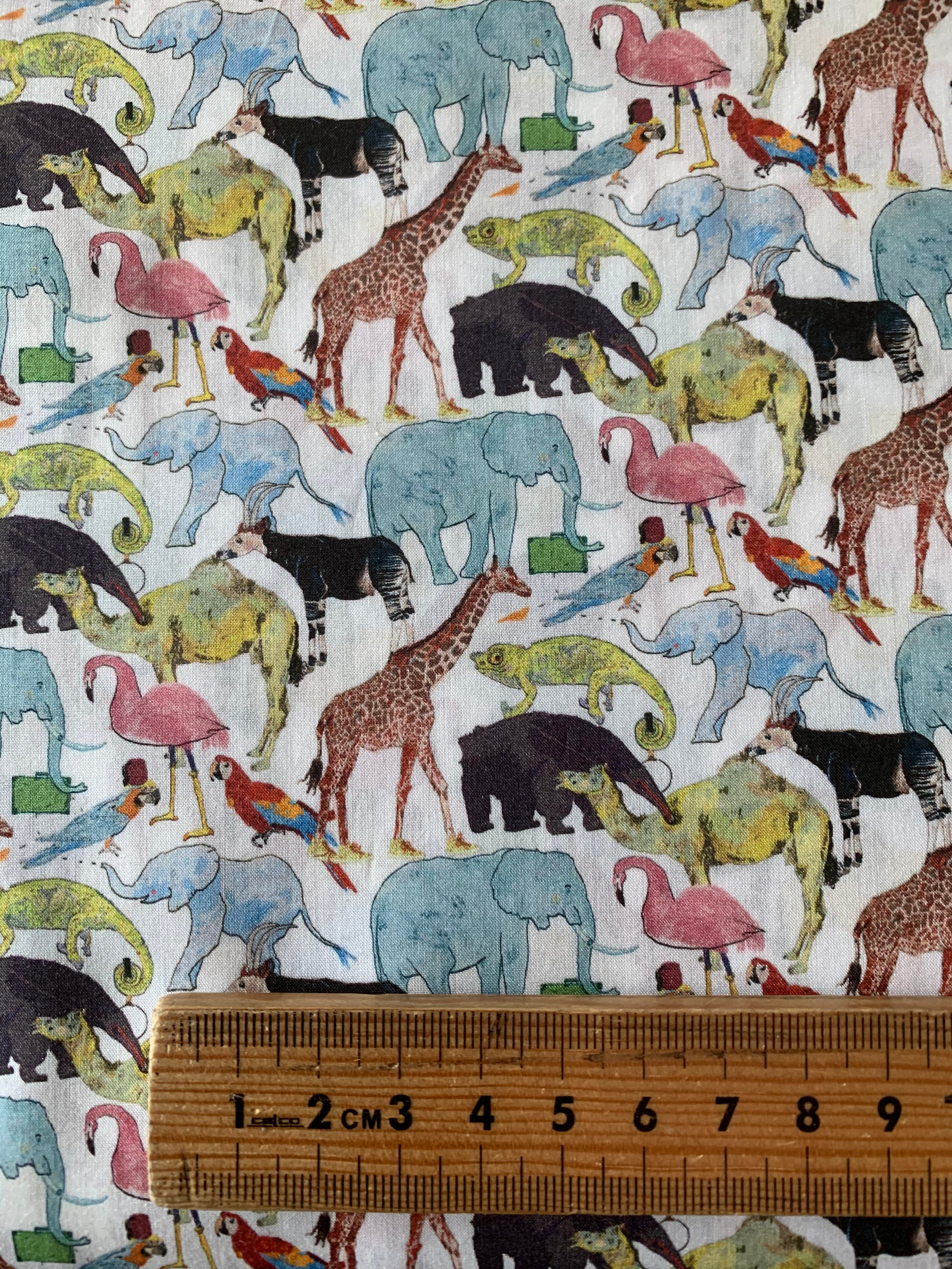 Liberty Fabrics Tana  cotton lawn: Queue for the zoo mint