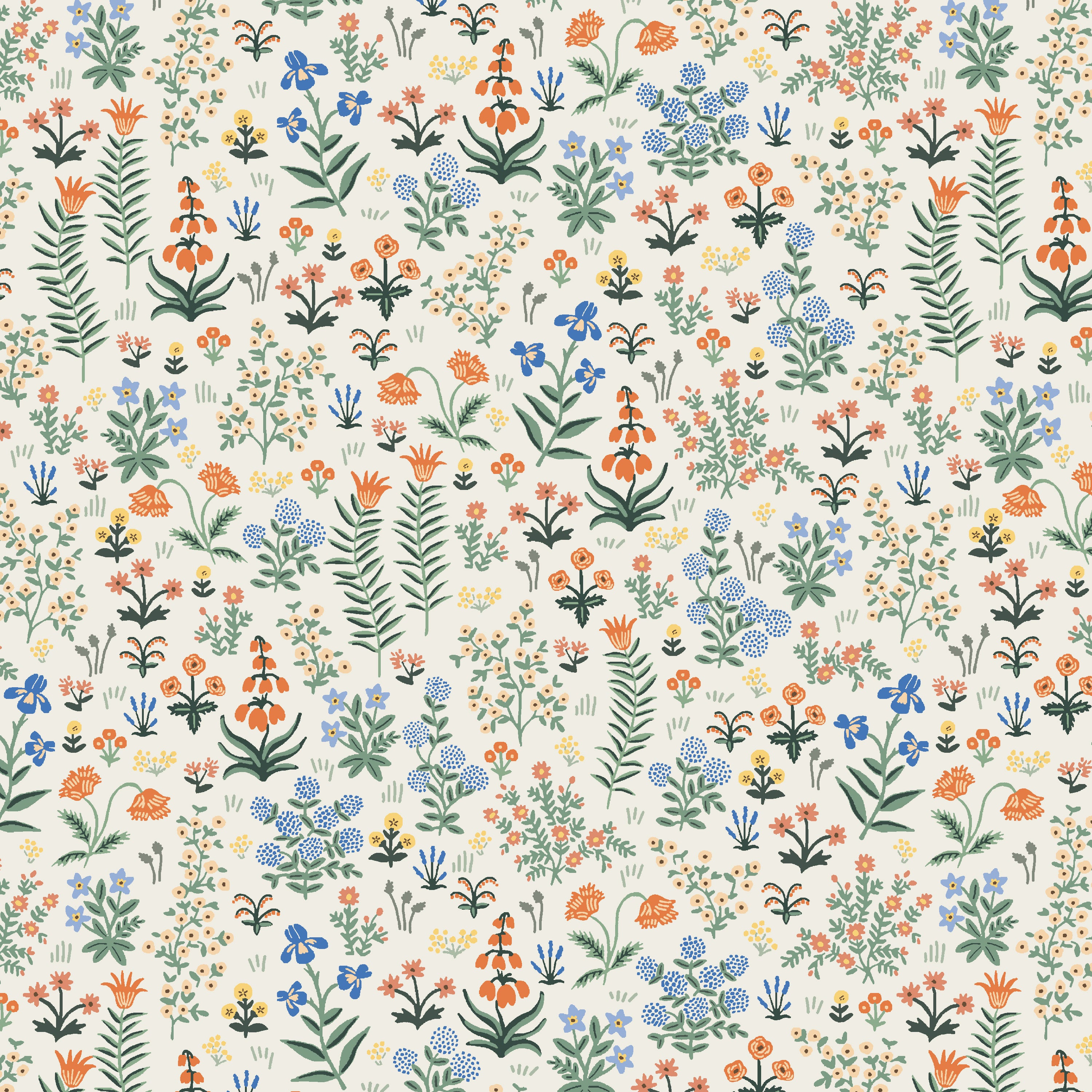 Cotton and Steel/ Rifle Paper Co: Camont/ Menagerie Garden in cream
