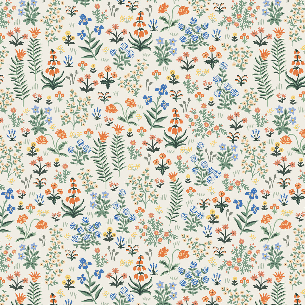 Cotton and Steel/ Rifle Paper Co: Camont/ Menagerie Garden in cream