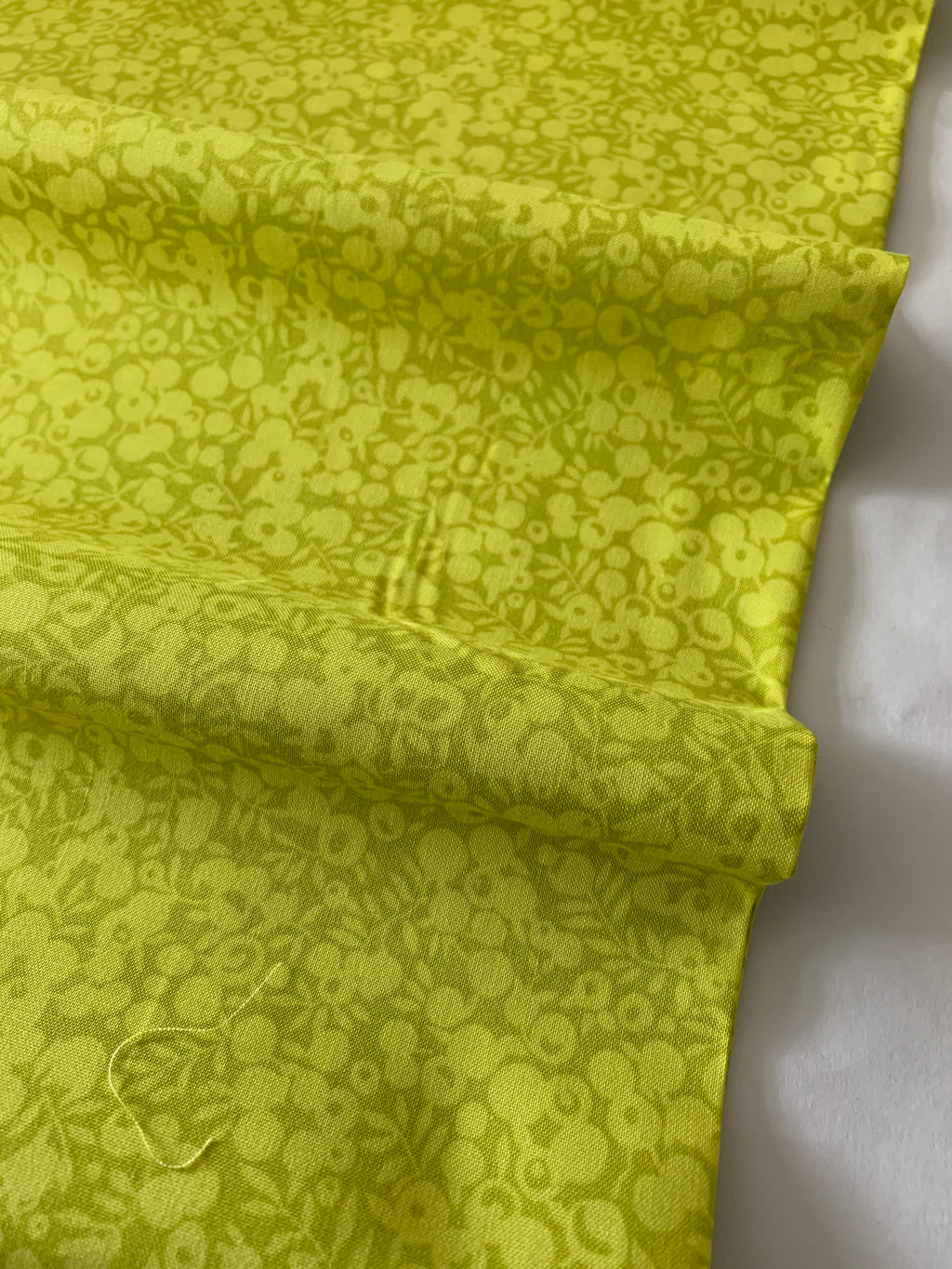 Liberty Cotton: Wiltshire Shadow/ Chartreuse