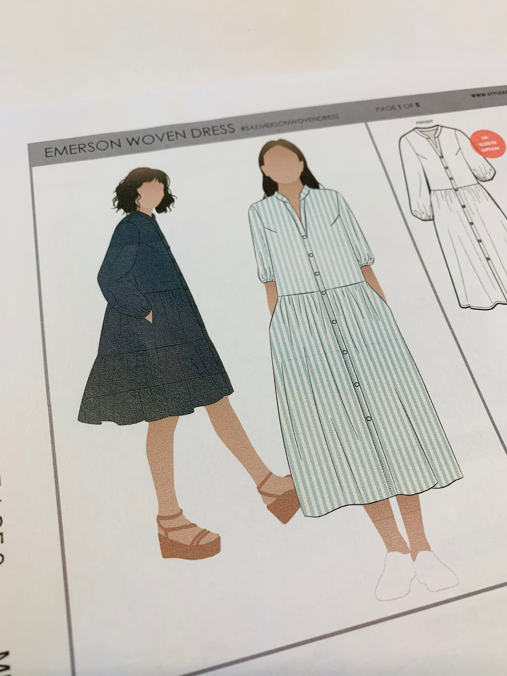 Style Arc: Emerson Woven Dress Sewing Pattern