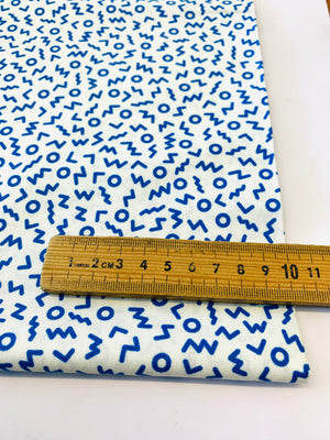 Snap to Grid/ Blue on White by Cotton + Steel