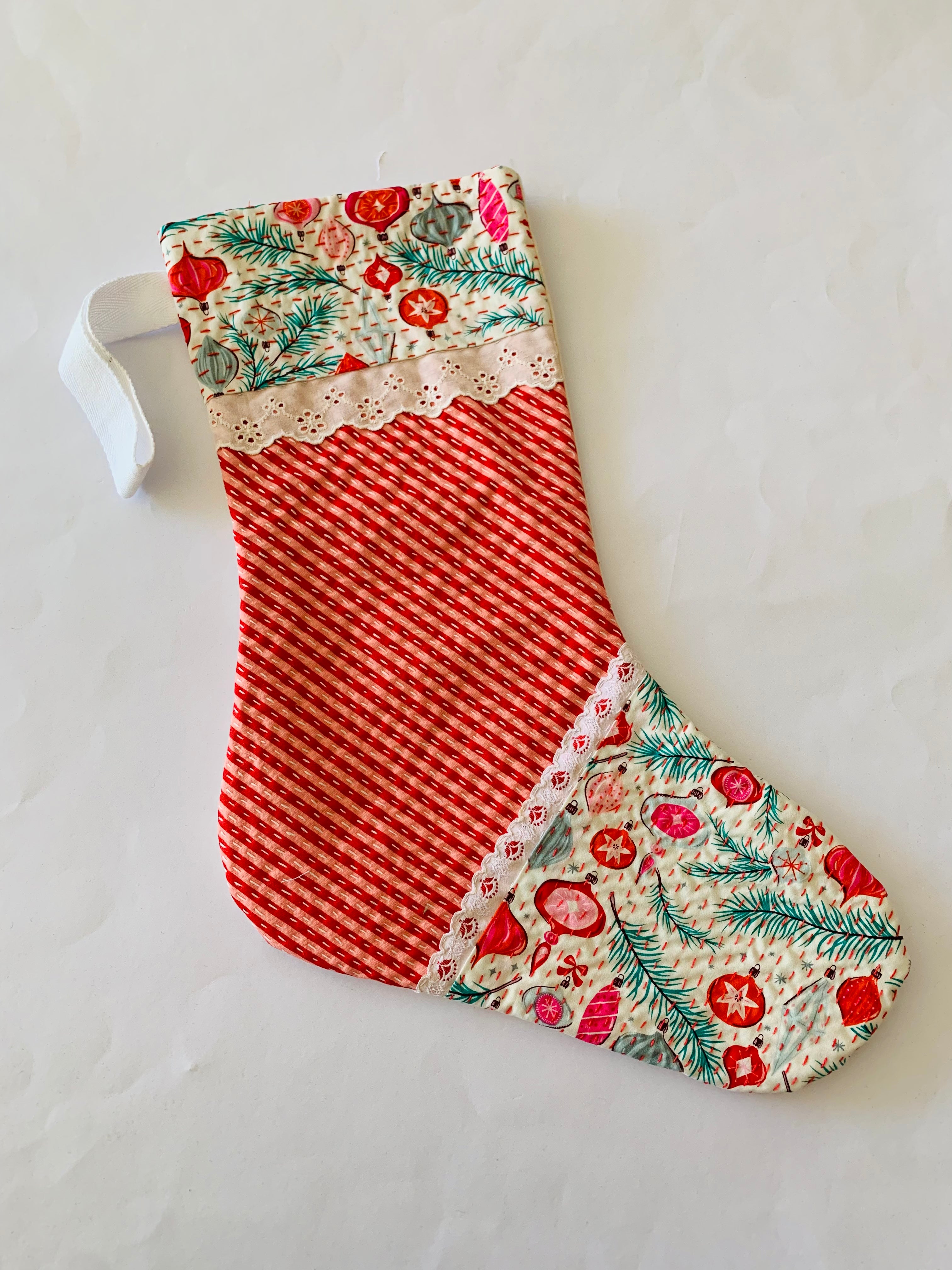 Hand stitched bespoke Christmas Stocking